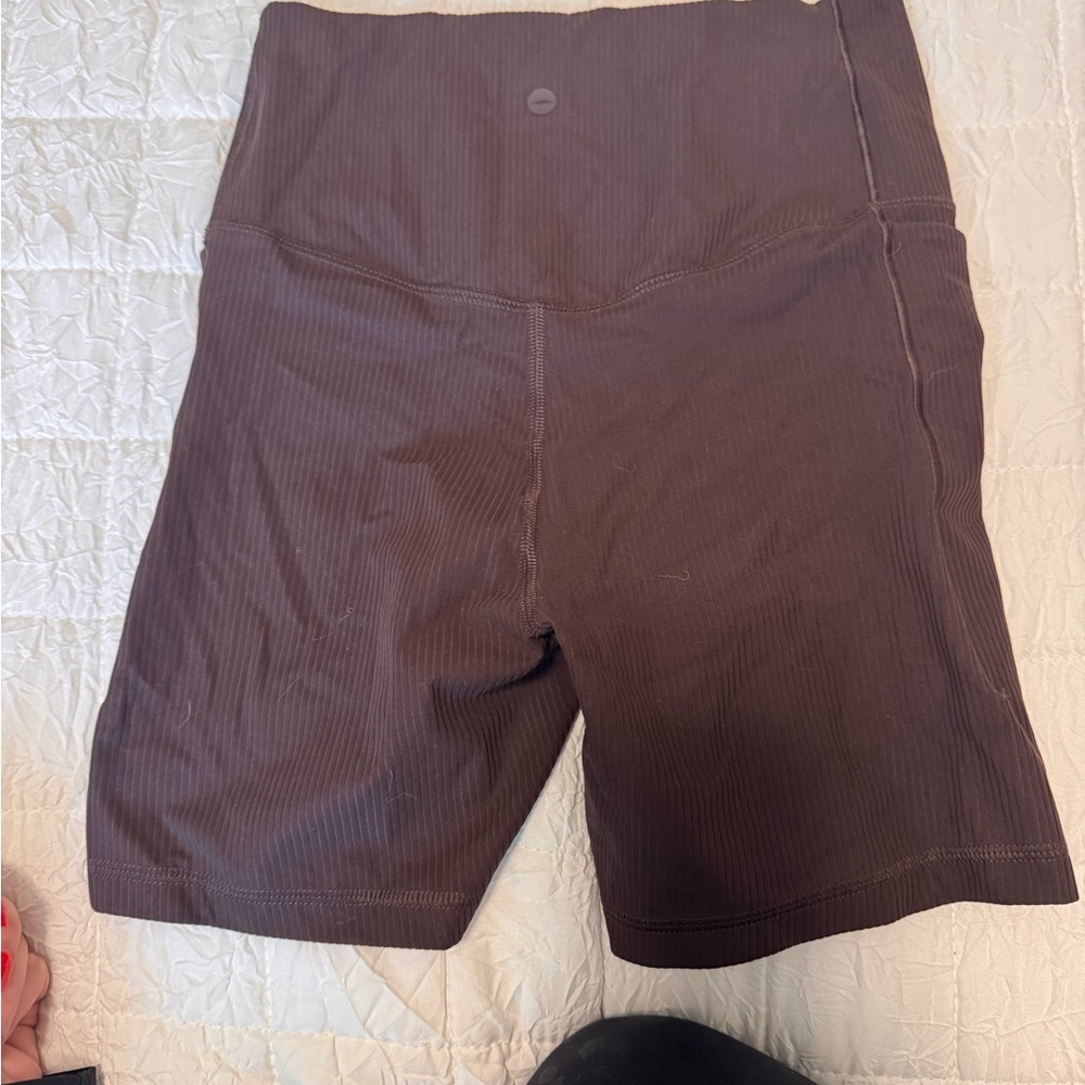 Avia Women's Dark Brown High-Waisted Shorts - Picture 2 of 4